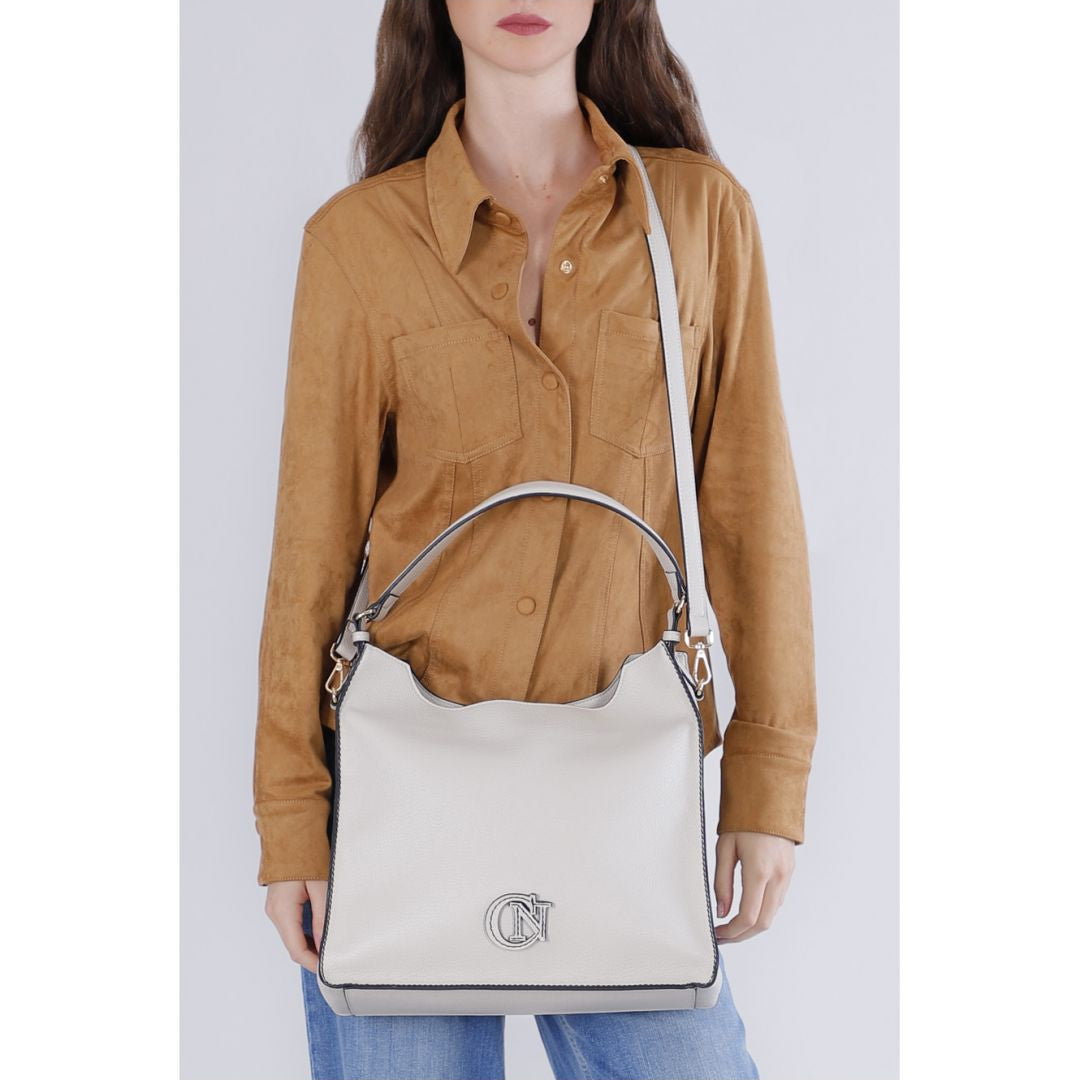 CAFèNOIR borsa donna a spalla ecopelle large quadrata C3NE1013 L007 AVORIO estate 2026