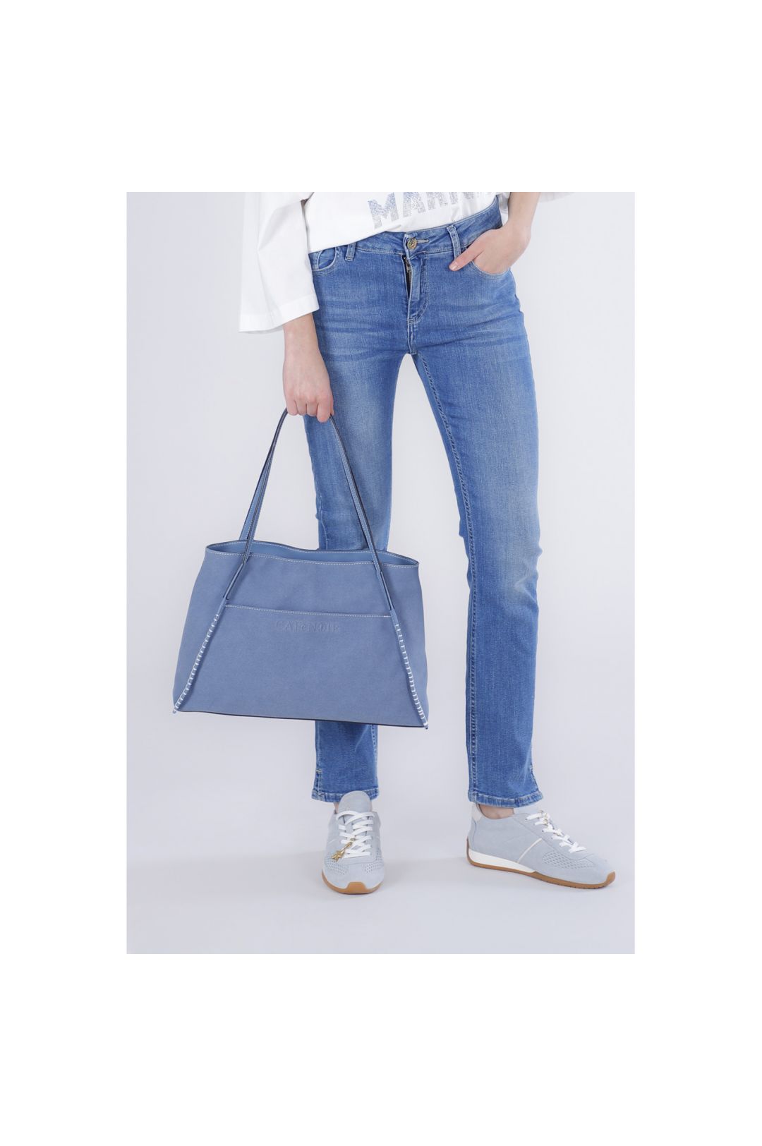 CAFèNOIR borsa donna shopping a spalla ecosuede grande C3NF1022 B004 AVIO estate 2026