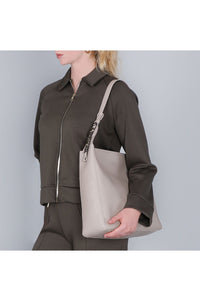 Thumbnail for CAFèNOIR borsa donna sacca a spalla ecopelle grande C3NS0944 M019 BEIGE inverno 2025