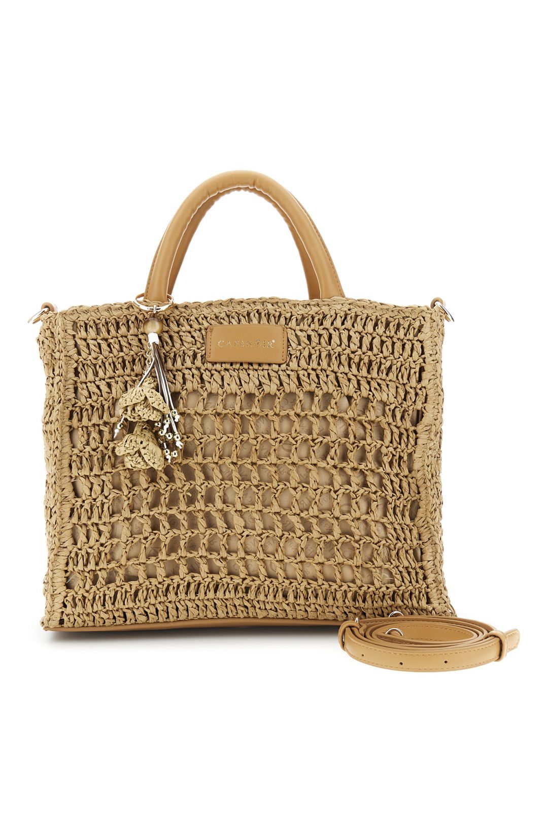 CAFèNOIR borsa donna a mano raffia media C3VD1003 M073 CAMMELLO estate 2026