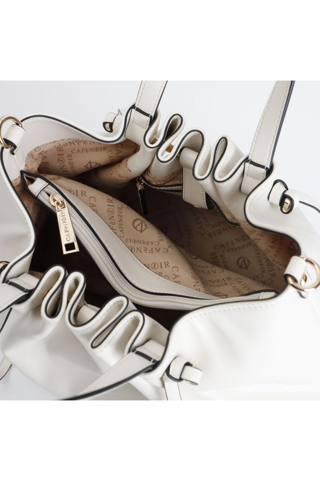 CAFèNOIR borsa donna a mano ecopelle media C3WD0808 W015 PANNA estate 2025