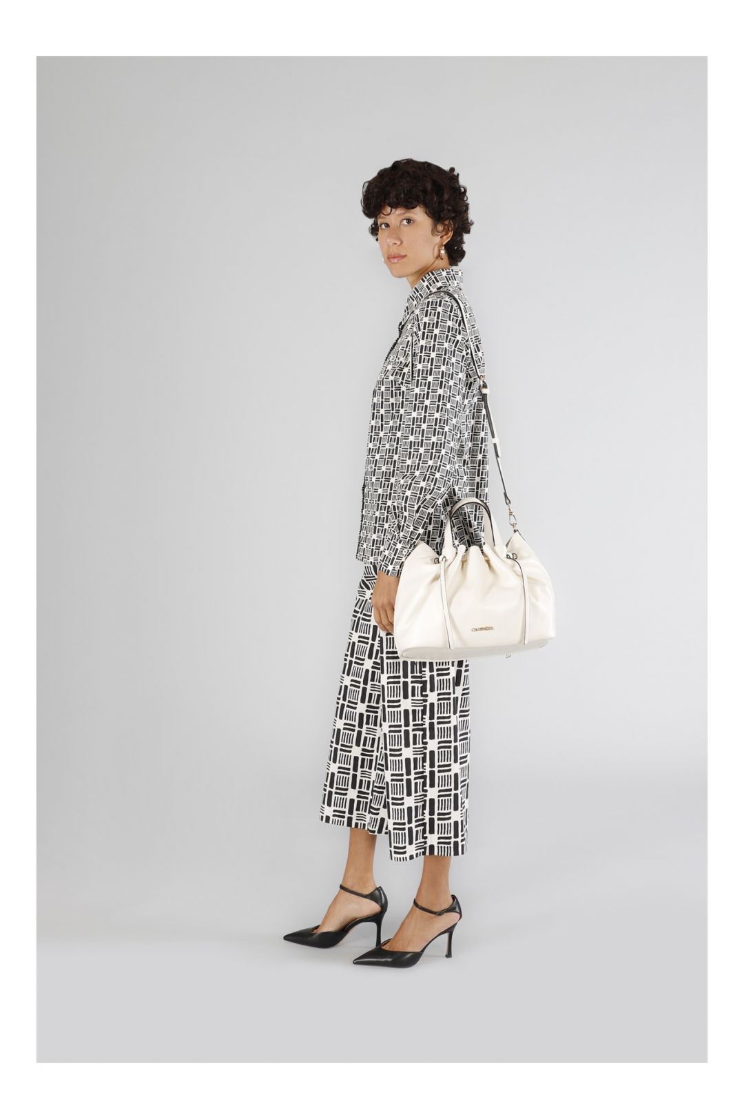 CAFèNOIR borsa donna a mano ecopelle media C3WD0808 W015 PANNA estate 2025