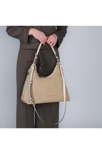 Thumbnail for CAFèNOIR borsa donna sacca a spalla ecosuede grande C3YB0904 M008 BEIGE inverno 2025