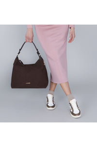 Thumbnail for CAFèNOIR borsa donna sacca a spalla ecosuede grande C3YB0904 M012 MARRONE inverno 2025