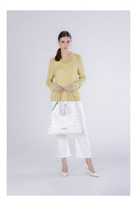 Thumbnail for CAFèNOIR borsa donna a spalla ecopelle large C3YB1001 W001 BIANCO estate 2026