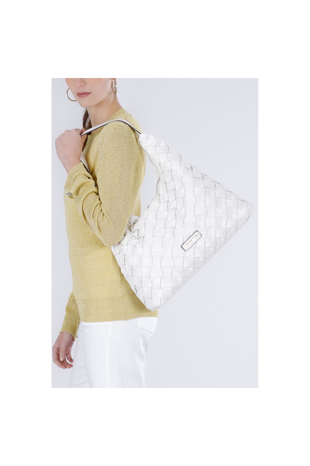 CAFèNOIR borsa donna a spalla ecopelle large C3YB1001 W001 BIANCO estate 2026
