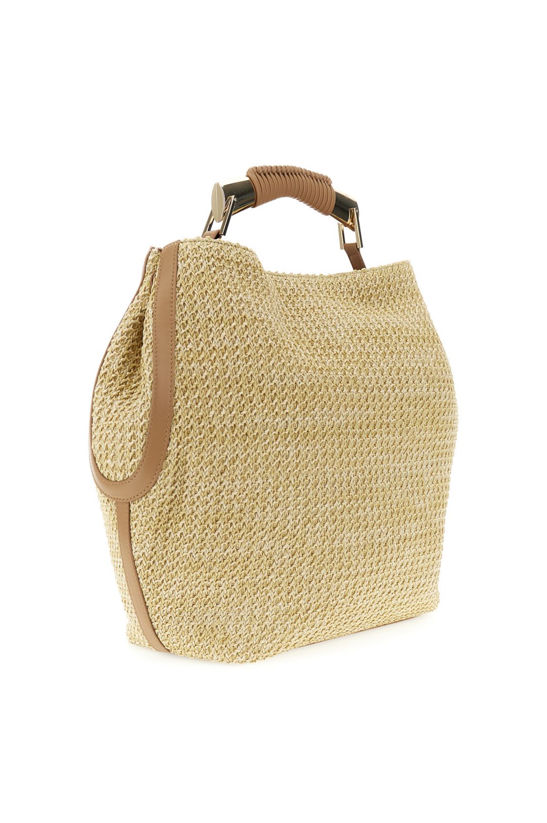 CAFèNOIR borsa donna a mano raffia ecopelle grande C3YC1010 Q007 NATURALE BEIGE estate 2026