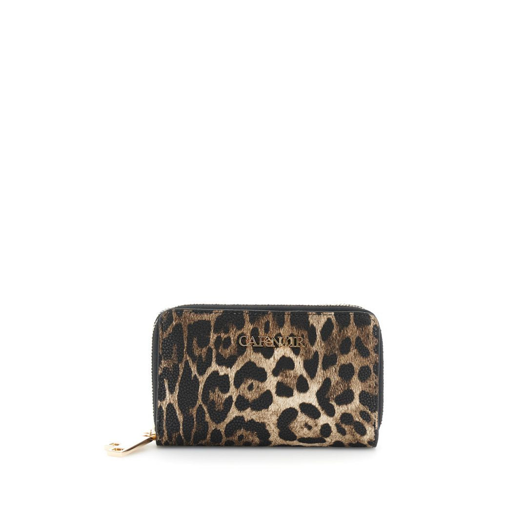 CAFèNOIR portafoglio donna ecopelle cerniere C4AY0907 N079 ANIMALIER MARRONE NERO inverno 2025