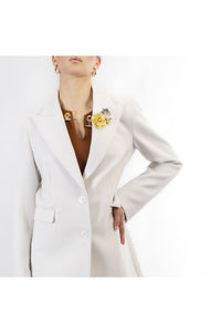 Thumbnail for CAFèNOIR cappotto donna monopetto misto lana C7JI0077 W065 PANNA inverno 2024