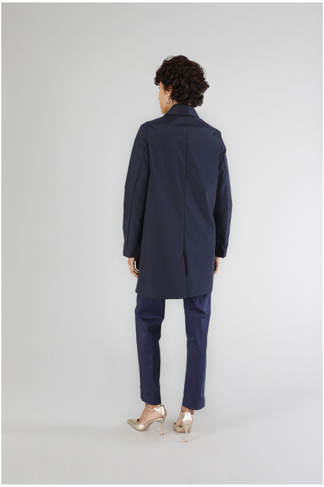 CAFèNOIR giubbino donna spolverino lungo al ginocchio nylon C7JI0088 B020 NAVY BLU estate 2025