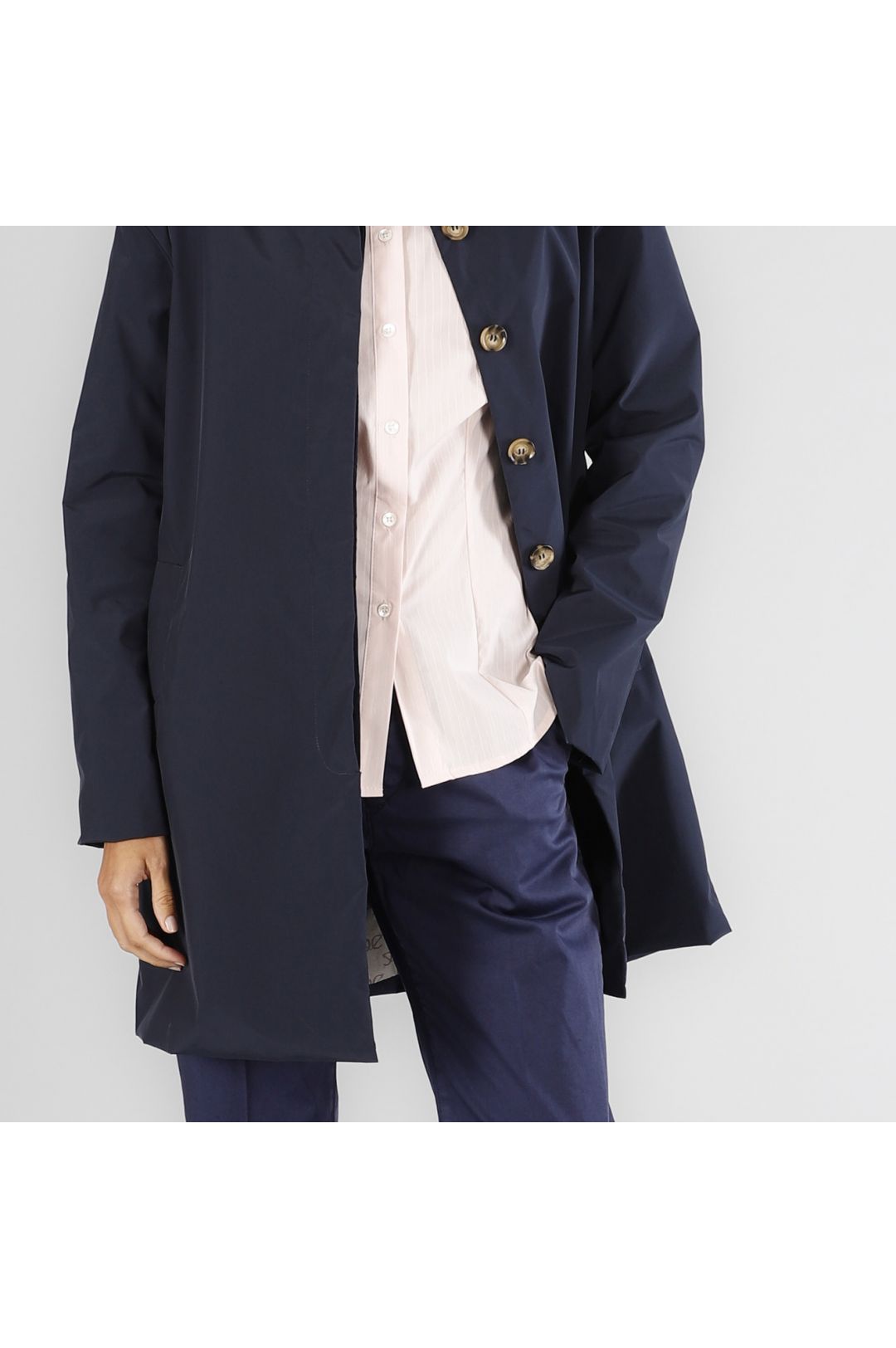 CAFèNOIR giubbino donna spolverino lungo al ginocchio nylon C7JI0088 B020 NAVY BLU estate 2025