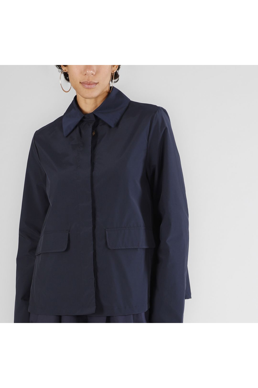 CAFèNOIR giubbino donna spolverino corto nylon C7JI0089 B020 NAVY BLU estate 2025