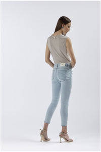 Thumbnail for CAFèNOIR pantaloni donna jeans skinny C7JJ0137 B010 CELESTE CHIARO estate 2024