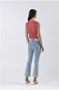 Thumbnail for CAFèNOIR pantaloni donna jeans zampetta C7JJ1026 B010 CELESTE CHIARO estate 2024