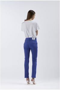 Thumbnail for CAFèNOIR pantaloni donna slim cotone stretch C7JP0167 B055 BLU ROYAL estate 2024