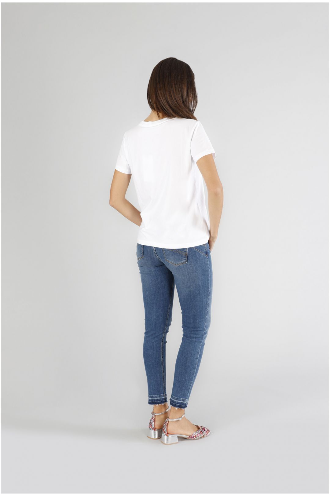 CAFèNOIR t-shirt donna manica corta cotone stampa C7JT0211 W001 BIANCO estate 2025