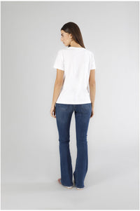 Thumbnail for CAFèNOIR t-shirt donna manica corta cotone portofino C7JT0224 W001 BIANCO estate 2025