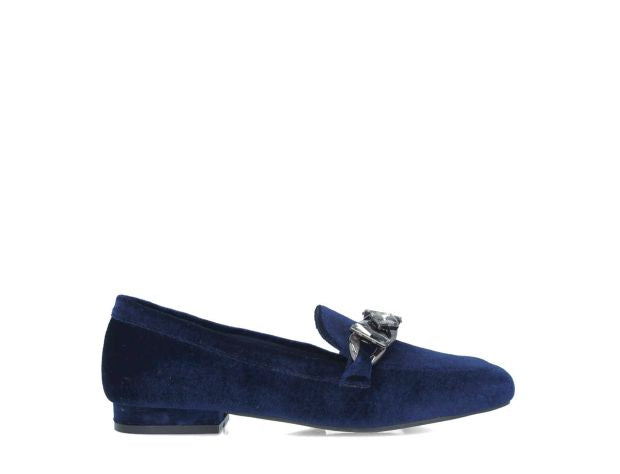 MENBUR scarpe donna mocassino tacco basso velour 24600 0021 BLUETTE inverno 2023