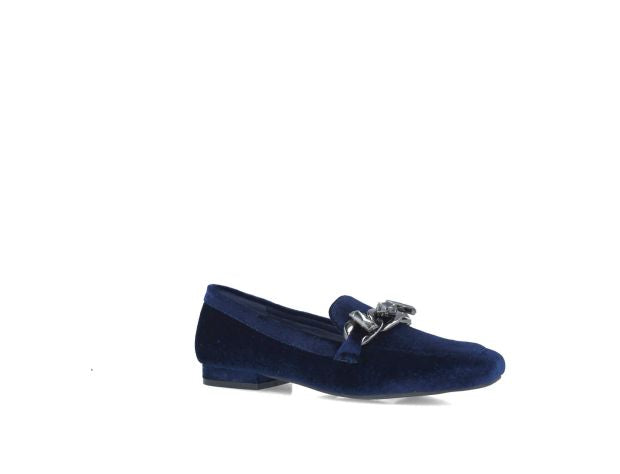 MENBUR scarpe donna mocassino tacco basso velour 24600 0021 BLUETTE inverno 2023