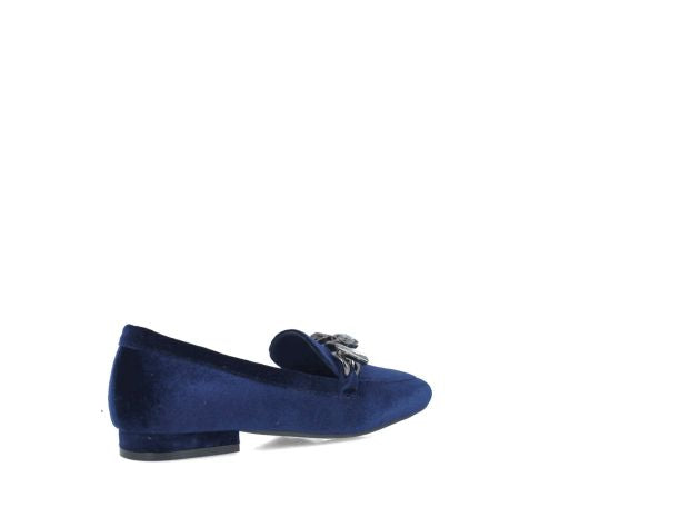 MENBUR scarpe donna mocassino tacco basso velour 24600 0021 BLUETTE inverno 2023