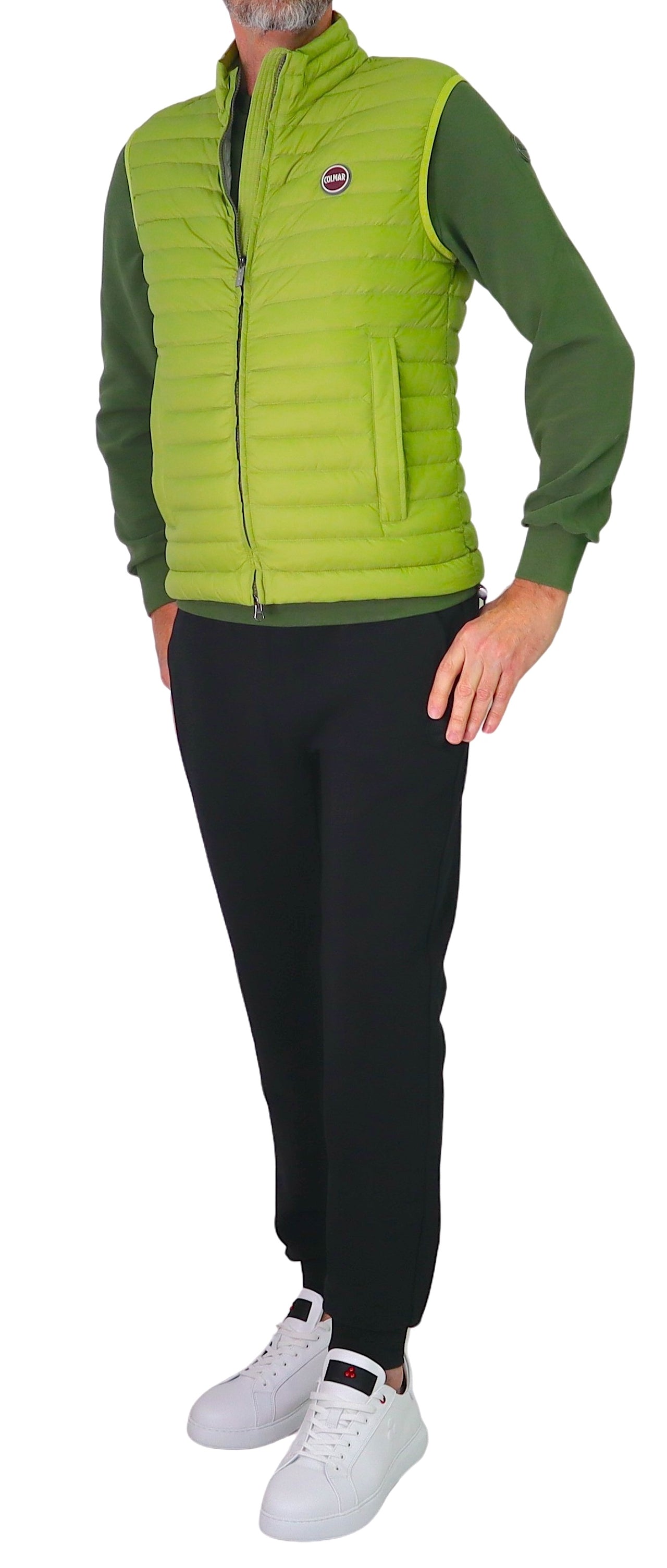 COLMAR gilet uomo smanicato piuma leggero 1248 8VX REPUNK 727 VERDE LIME estate 2026