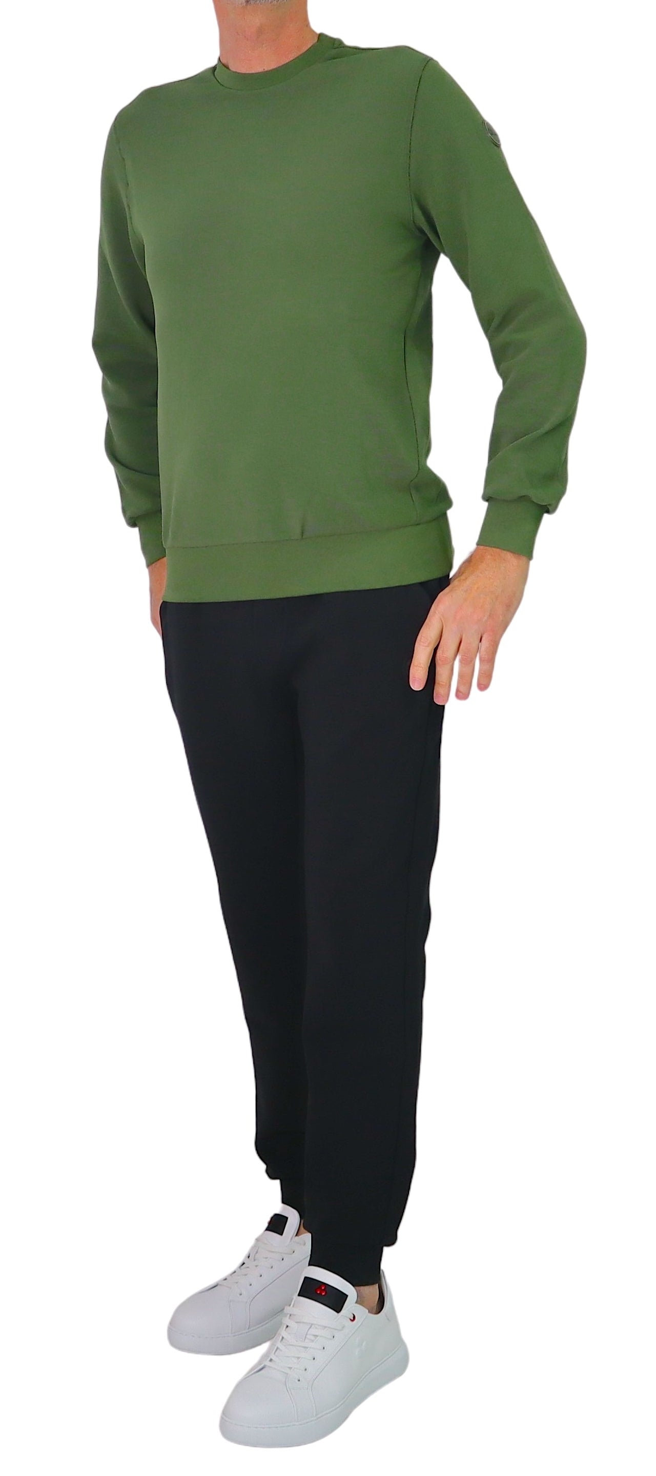 COLMAR felpa uomo scollo a giro cotone millerighe 6153R 1XL NOWER 769 VERDE estate 2026