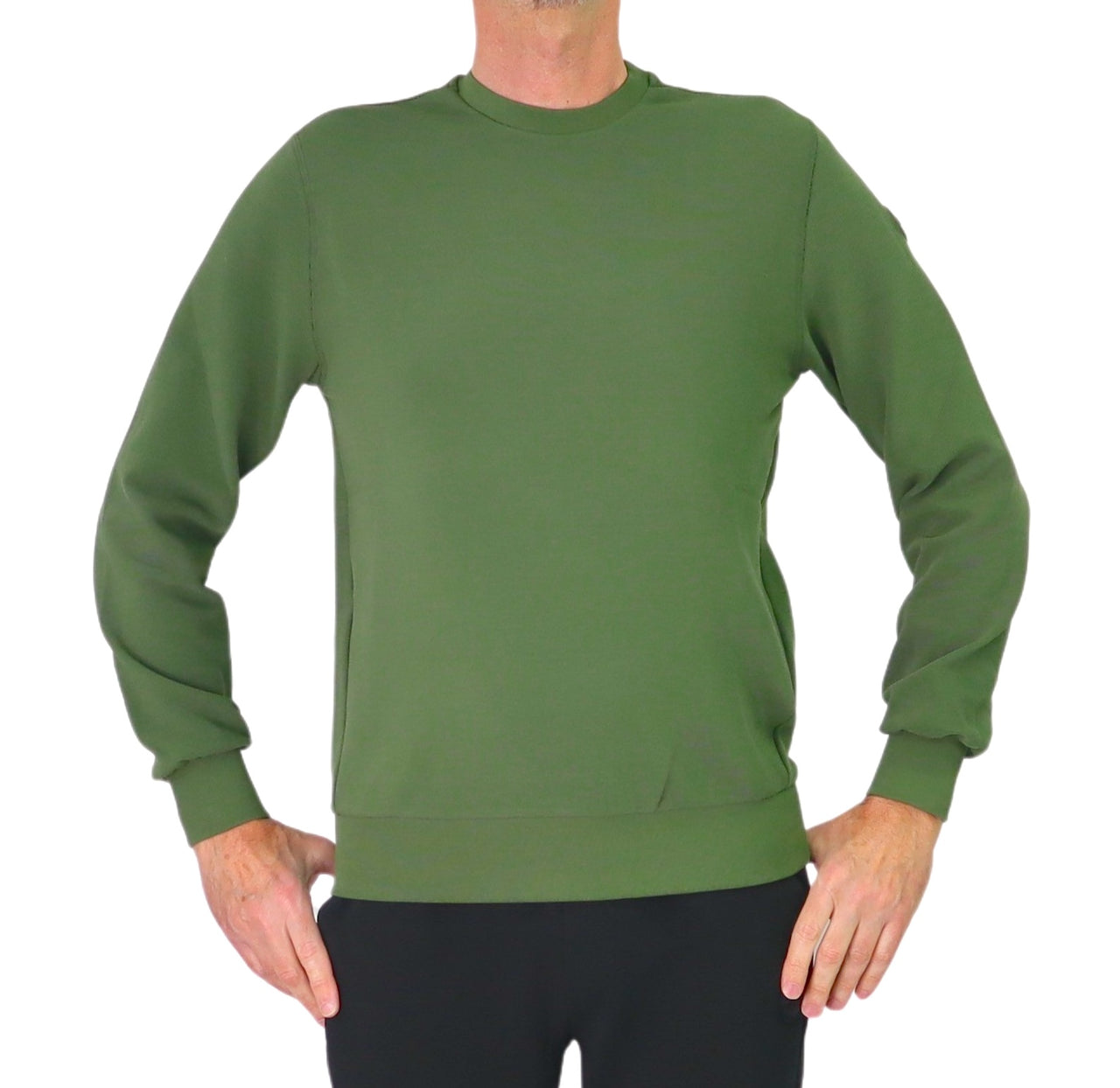 COLMAR felpa uomo scollo a giro cotone millerighe 6153R 1XL NOWER 769 VERDE estate 2026