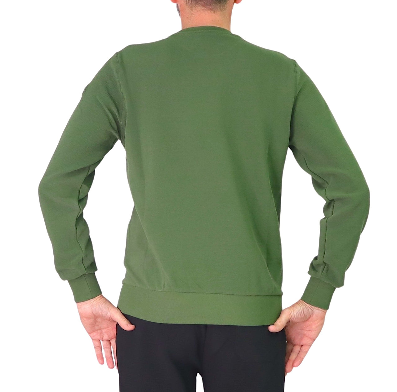 COLMAR felpa uomo scollo a giro cotone millerighe 6153R 1XL NOWER 769 VERDE estate 2026