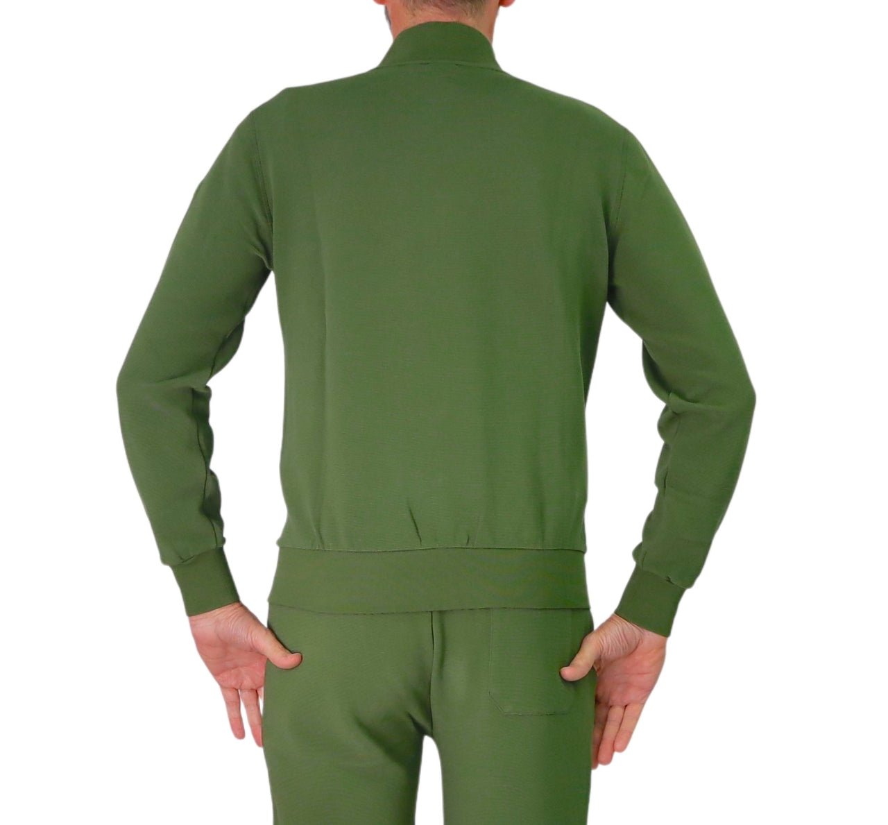 COLMAR felpa uomo full-zip cotone millerighe 6152R 1XL NOWER 769 VERDE estate 2026