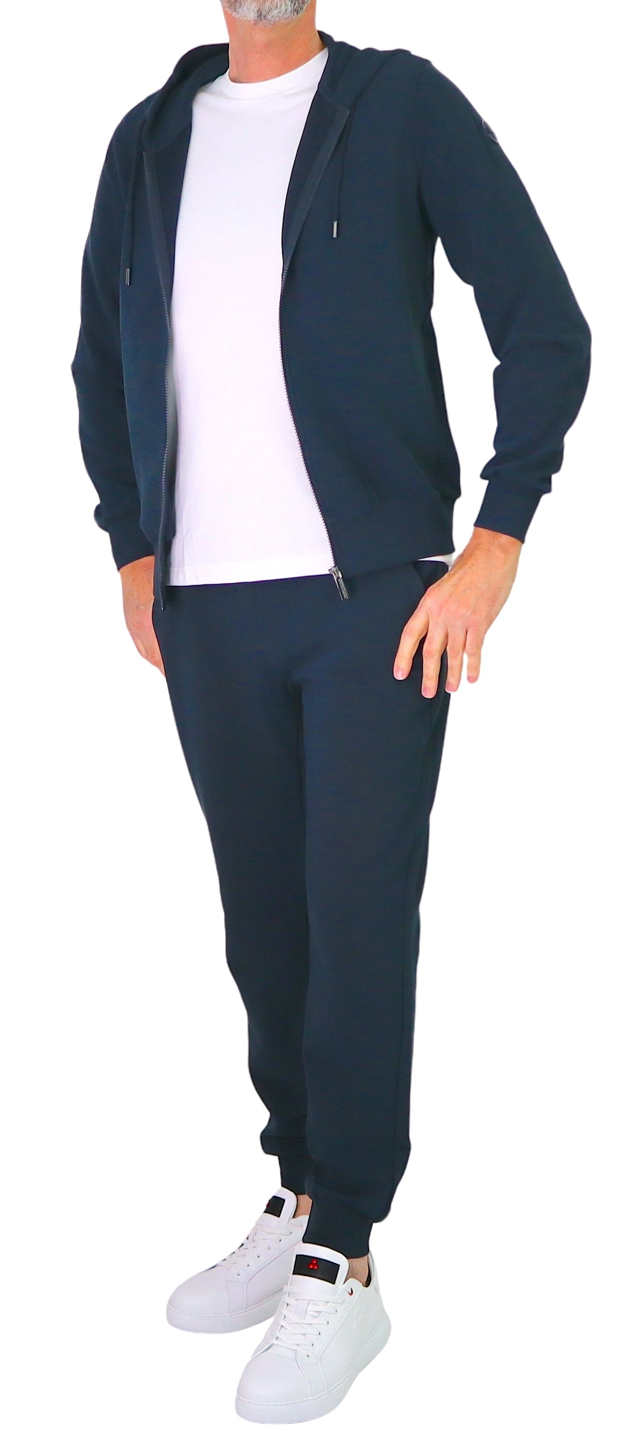 COLMAR felpa uomo cappuccio full-zip cotone millerighe 6154R 1XL NOWER 68 BLU estate 2026