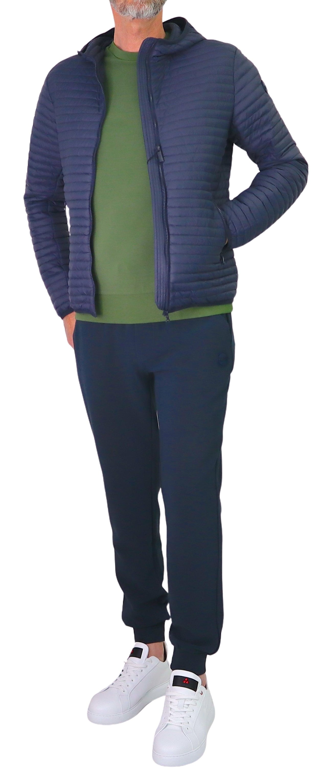 COLMAR giubbino uomo bomber cappuccio piuma leggero 1237 8VX REPUNK 68 BLU estate 2026