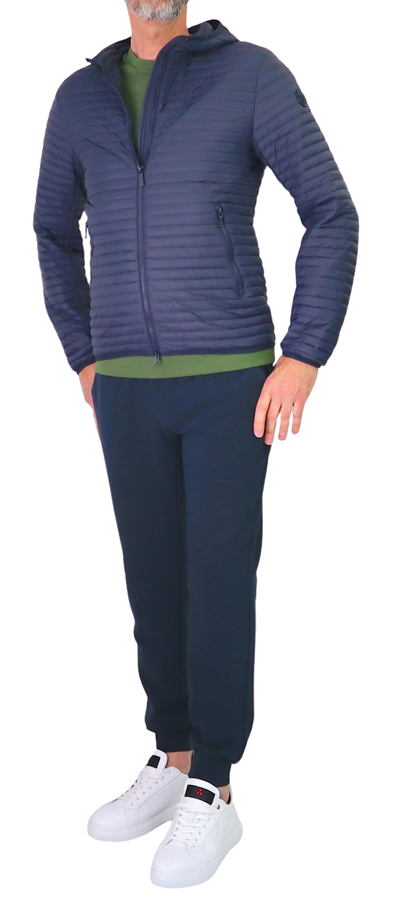 COLMAR giubbino uomo bomber cappuccio piuma leggero 1237 8VX REPUNK 68 BLU estate 2026