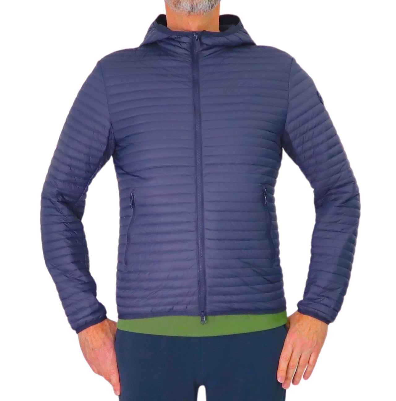 COLMAR giubbino uomo bomber cappuccio piuma leggero 1237 8VX REPUNK 68 BLU estate 2026