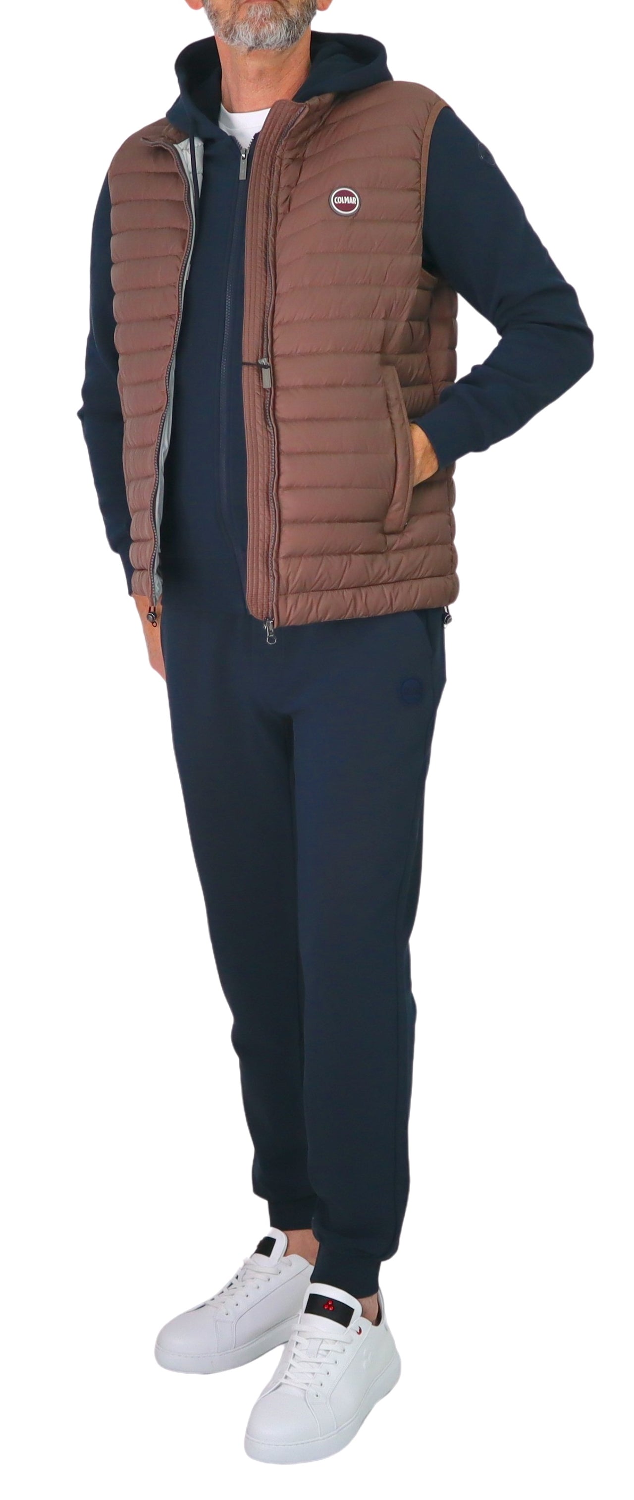 COLMAR gilet uomo smanicato piuma leggero 1248 8VX REPUNK 768 MARRONE estate 2026