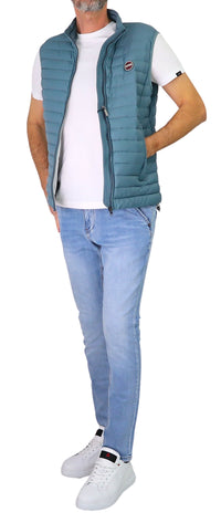 Thumbnail for COLMAR gilet uomo smanicato piuma leggero 1248 8VX REPUNK 763 CELESTE estate 2026