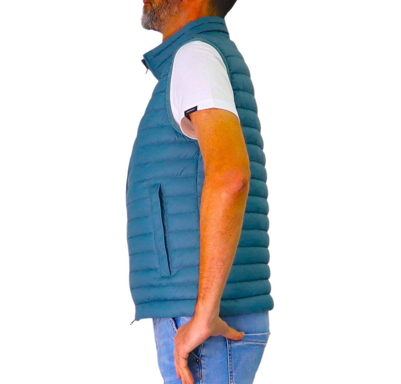 COLMAR gilet uomo smanicato piuma leggero 1248 8VX REPUNK 763 CELESTE estate 2026