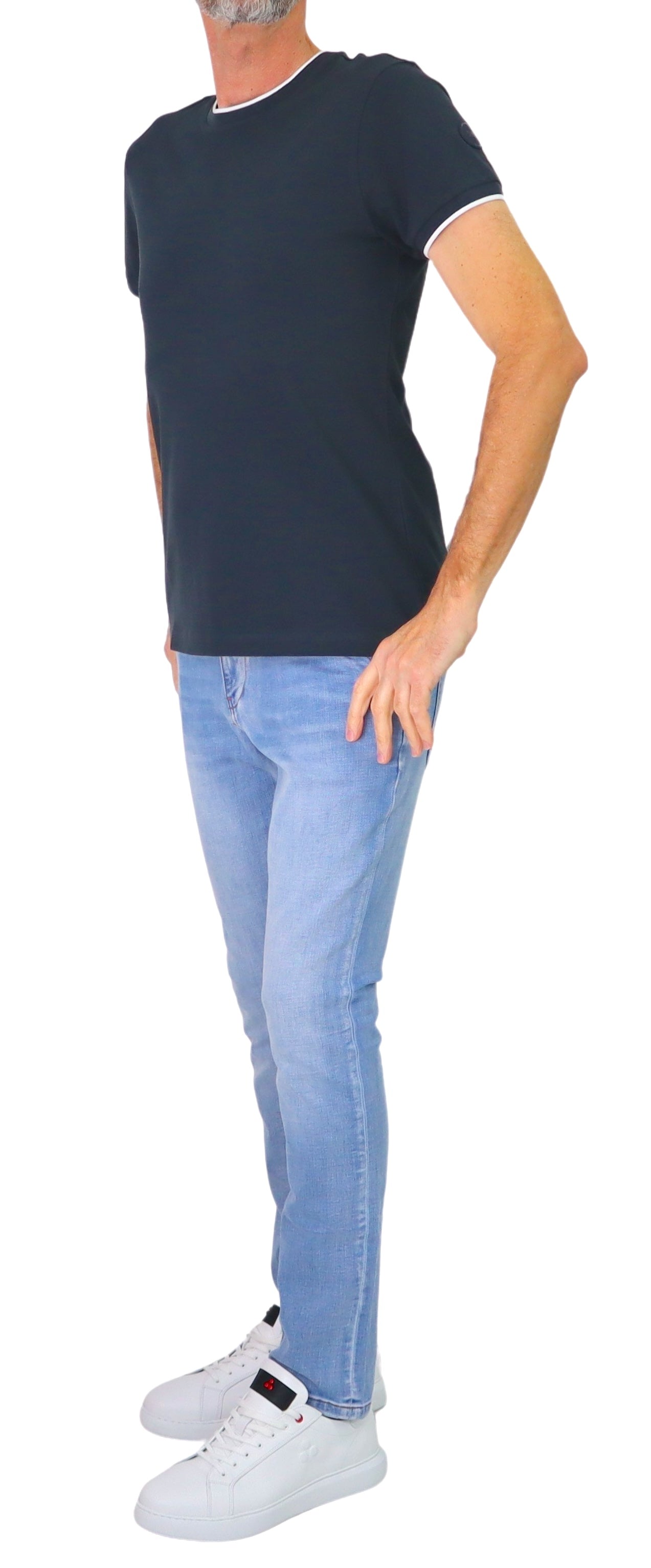 COLMAR t-shirt uomo manica corta girocollo cotone 7506R 4SH MONDAY 68 BLU estate 2026