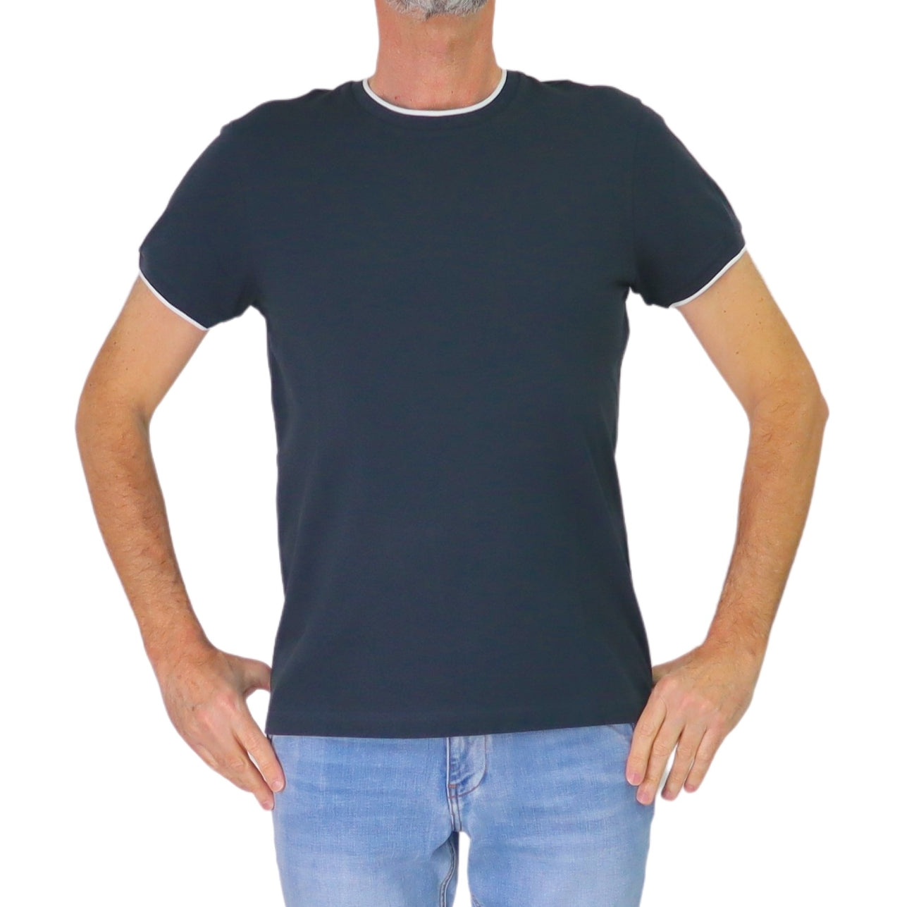 COLMAR t-shirt uomo manica corta girocollo cotone 7506R 4SH MONDAY 68 BLU estate 2026