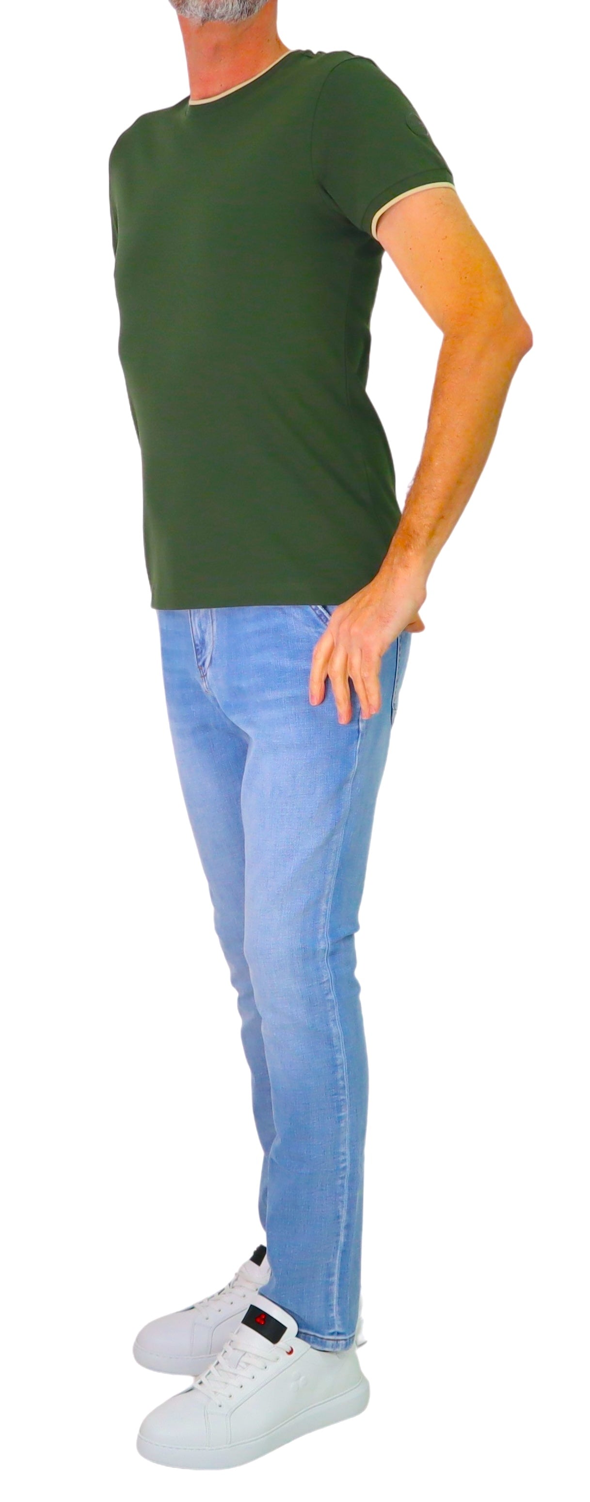 COLMAR t-shirt uomo manica corta girocollo cotone 7506R 4SH MONDAY 769 VERDE estate 2026