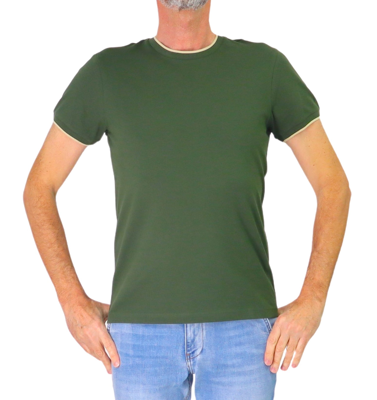 COLMAR t-shirt uomo manica corta girocollo cotone 7506R 4SH MONDAY 769 VERDE estate 2026