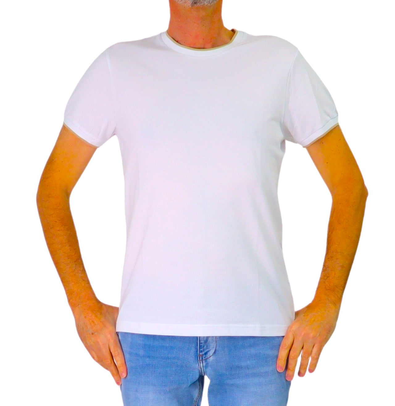 COLMAR t-shirt uomo manica corta girocollo cotone 7506R 4SH MONDAY 01 BIANCO estate 2026