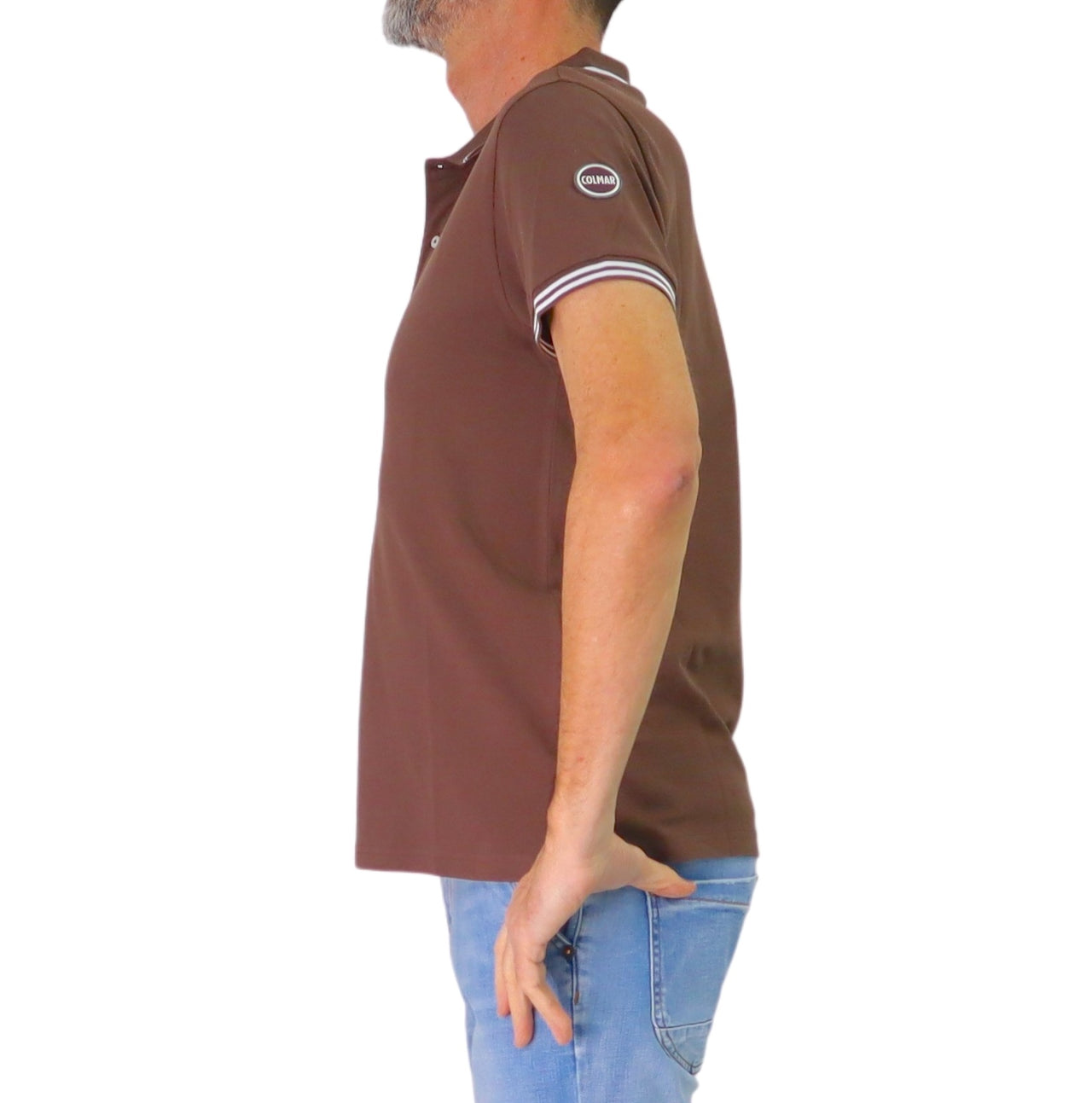 COLMAR polo uomo manica corta cotone 7699 4SH MONDAY 768 MARRONE estate 2026