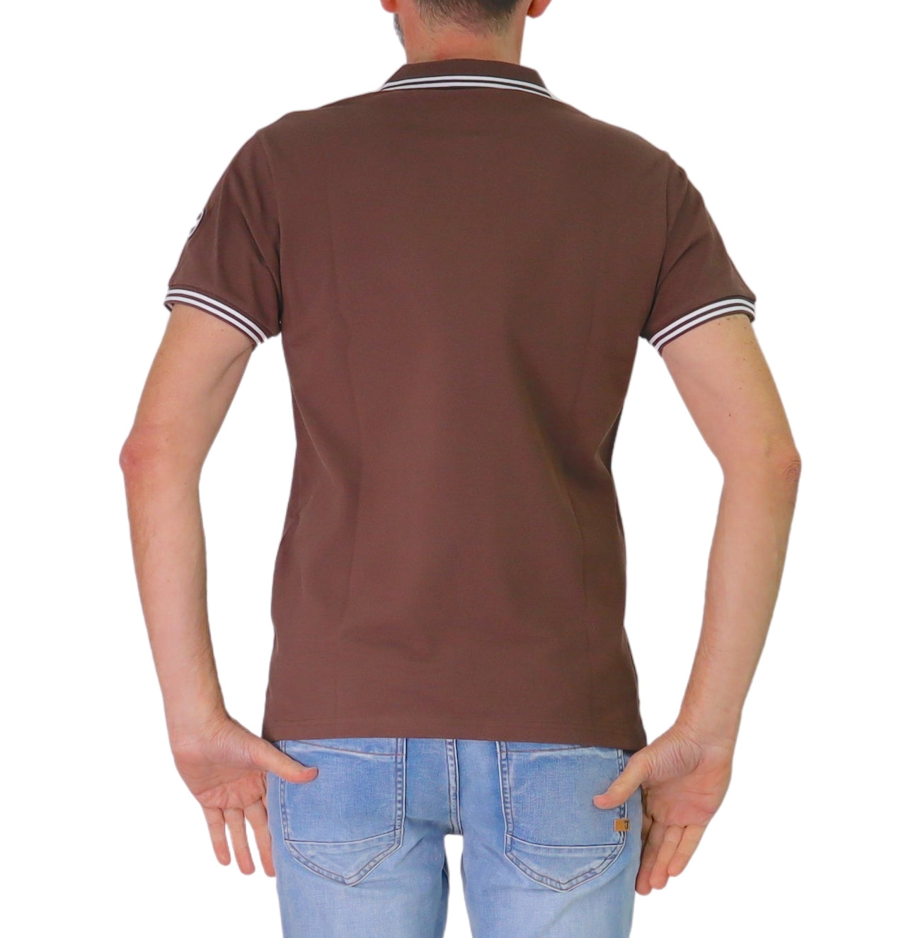 COLMAR polo uomo manica corta cotone 7699 4SH MONDAY 768 MARRONE estate 2026