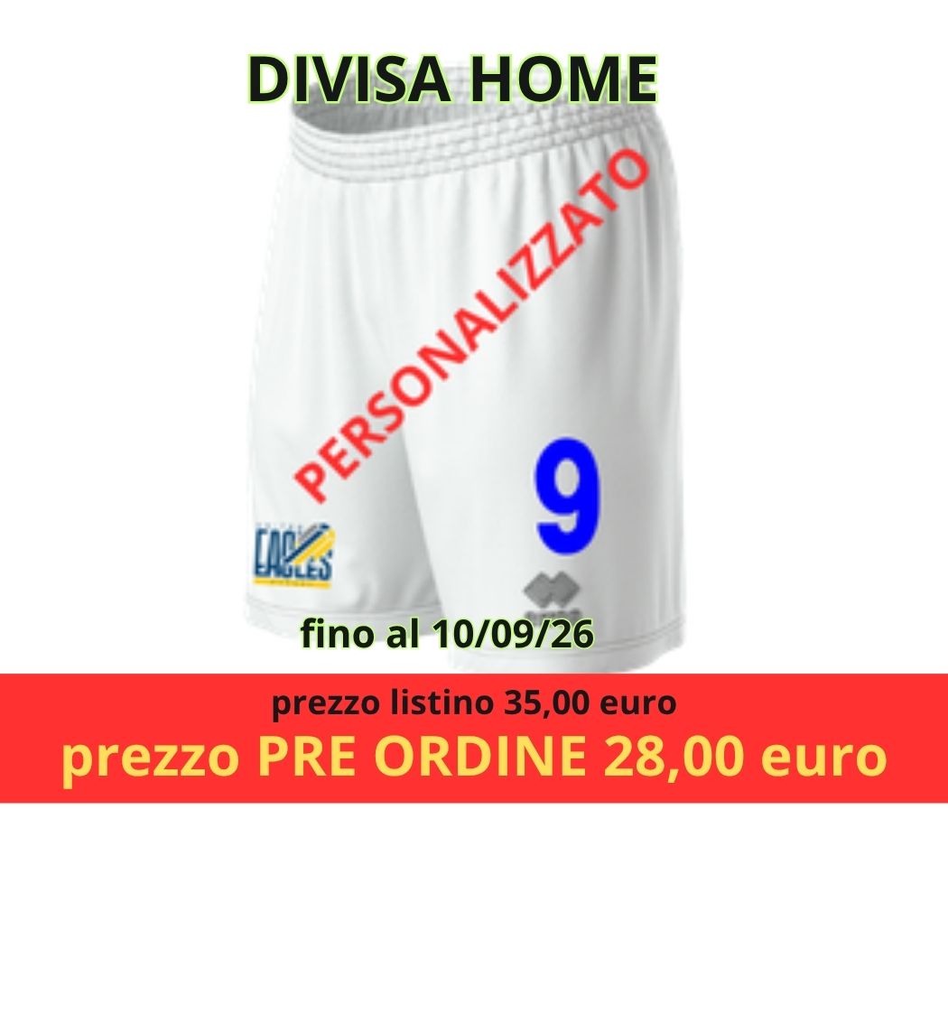 PRE ORDINE EAGLES FUTSAL - 1° Divisa da gioco PANTALONCINO UFFICIALE stagione 2026/2027