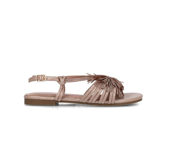 MENBUR sandali donna basso ecopelle glitter 25414 0097 ORO ROSA estate 2024