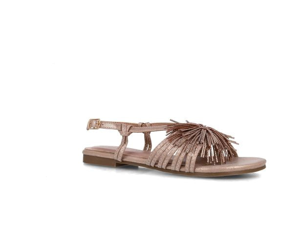 MENBUR sandali donna basso ecopelle glitter 25414 0097 ORO ROSA estate 2024