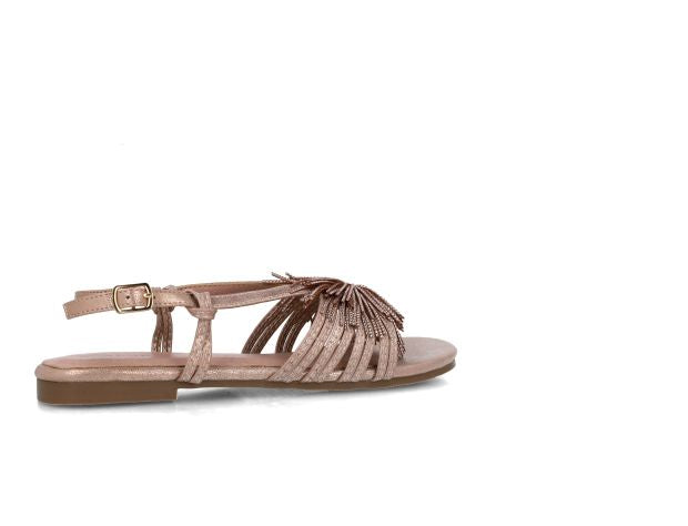 MENBUR sandali donna basso ecopelle glitter 25414 0097 ORO ROSA estate 2024