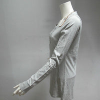 Thumbnail for VIRTUS PALESTRE t-shirt m/lunga donna mod.C2VP7130729D col.BEIGE/GRIGIO inv.2013 - dodo.club
