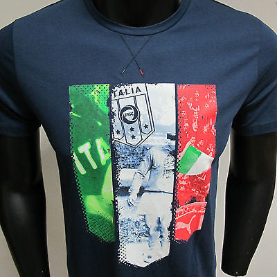 PUMA t shirt uomo m corta modello ITALIA 745186 03 colore BLU estate 2 dodo.club