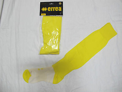 ERREA' calzettoni calcio con piede modello A410 ADULT colore GIALLO FLUO da 20 PAIA - dodo.club